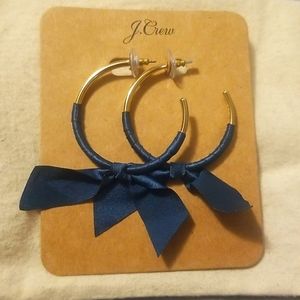 JCrew Ribbon Hoop Earrings